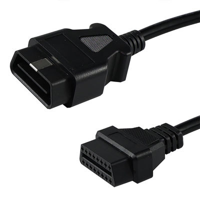 OBD-II 自動車診断スキャナーGPSトラッカー設置用の16ピン接続器を持つ男性から女性への延長ケーブル
