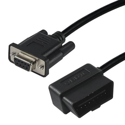 OBD-II - DB9診断アダプターケーブル、16ピンオス - 9ピンシリアルコネクタ、車両スキャンツールインターフェース用