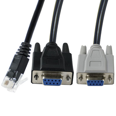 コンソールサーバー用RJ45-デュアルDB9オスシリアル変換ケーブル、スプリッター通信デバイス