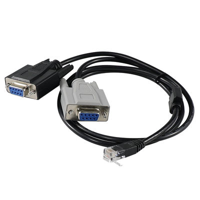 コンソールサーバー用RJ45-デュアルDB9オスシリアル変換ケーブル、スプリッター通信デバイス