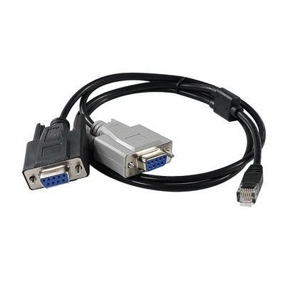 コンソールサーバー用RJ45-デュアルDB9オスシリアル変換ケーブル、スプリッター通信デバイス