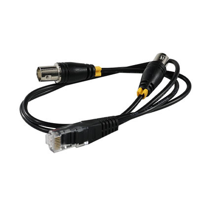 RJ45/RJ48 T1/E1 インターフェイス信号伝送コアシアルコンバータースプリッタAのための男性から二重BNC女性アダプターケーブル