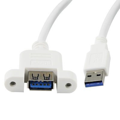 USB3.0 パネルマウントスクリューホール付きの男性から女性への拡張ケーブル,データ転送とデバイス拡張3ft/4ft/5ft
