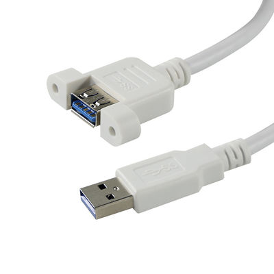 USB3.0 パネルマウントスクリューホール付きの男性から女性への拡張ケーブル,データ転送とデバイス拡張3ft/4ft/5ft