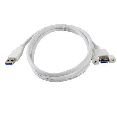 USB3.0 パネルマウントスクリューホール付きの男性から女性への拡張ケーブル,データ転送とデバイス拡張3ft/4ft/5ft