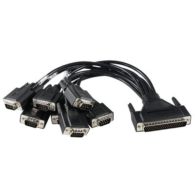 DB-62 男性から7x DB-9 女性 RS232 ブレイクケーブル 1.2m