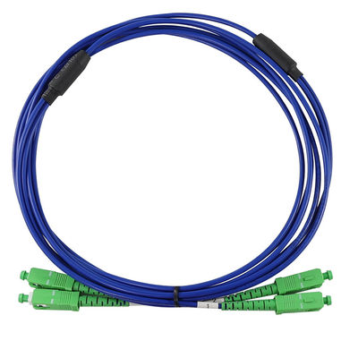 SC APC シングルモード光ファイバーパッチケーブル - FTTH,テレコムキャビネット,ODFアプリケーションのための低損失ジャンパーコード