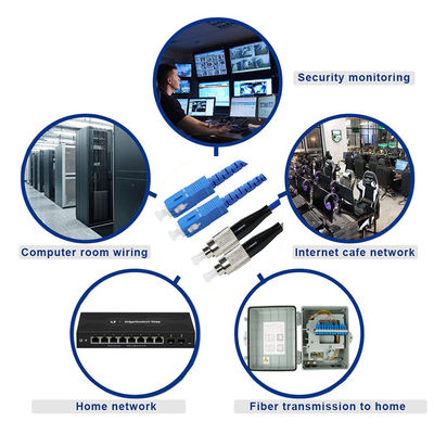 SC から FC ファイバー オプティック パッチ ケーブル - FTTH,ODF,テレコム,データ センター アプリケーションのためのシングル モードまたはマルチ モード ジャンパー