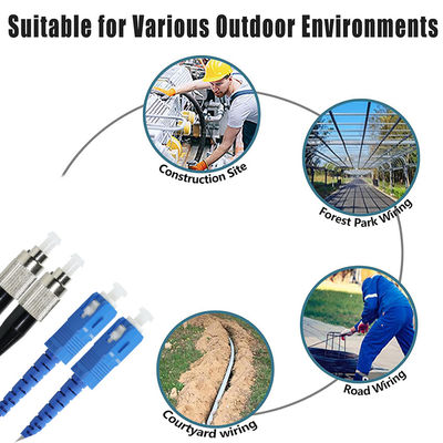 SC から FC ファイバー オプティック パッチ ケーブル - FTTH,ODF,テレコム,データ センター アプリケーションのためのシングル モードまたはマルチ モード ジャンパー