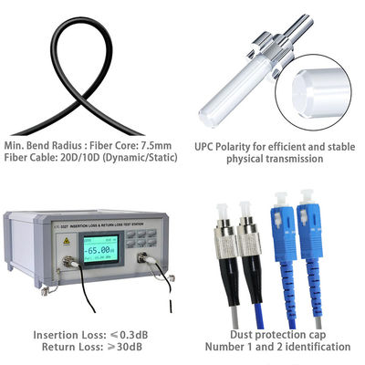SC から FC ファイバー オプティック パッチ ケーブル - FTTH,ODF,テレコム,データ センター アプリケーションのためのシングル モードまたはマルチ モード ジャンパー