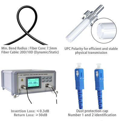 SCからSC光ファイバーパッチケーブル FTTHデータセンターのためのシングルモードマルチモード
