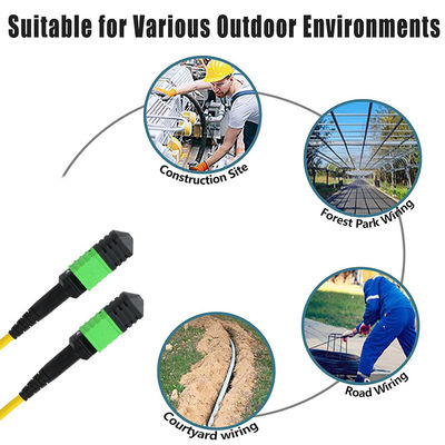 LC APC 光ファイバーパッチコード シングルモード OS2 グリーンジャケット