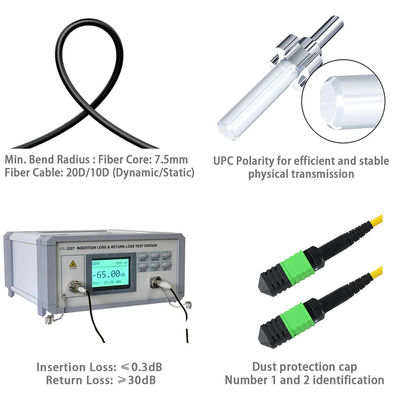 LC APC 光ファイバーパッチコード シングルモード OS2 グリーンジャケット