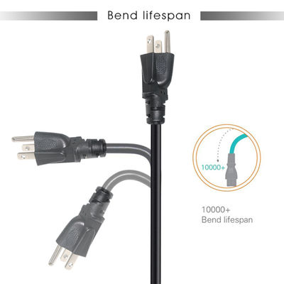 NEMA 5-15P から C13 電源コード 6ft 18AWG パソコンとモニター
