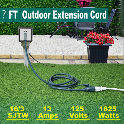 90度 フラットプラグ NEMA 5-15P から 5-15R 外部拡張コード 6フィート