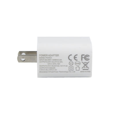 US 2ピン 20W デュアルポート USB ウォールチャージャー – Type-C & USB-A 高速充電電源アダプター (スマートフォン、タブレット、カメラ用)