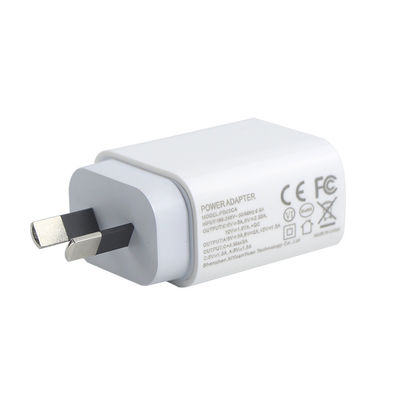 AU 2ピン 20W デュアルポート壁充電器 – USB-C & USB-A 急速充電電源アダプター (携帯電話、タブレット、カメラ、旅行用)