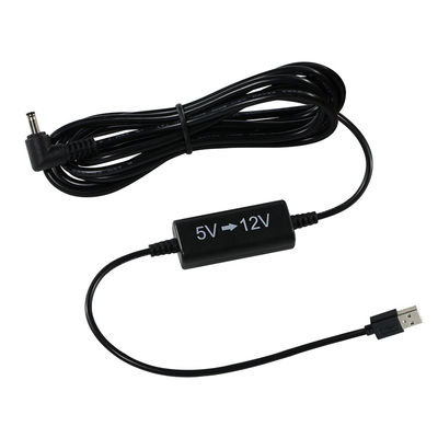 USB - 12V昇圧電源ケーブル、L型DCプラグ付き