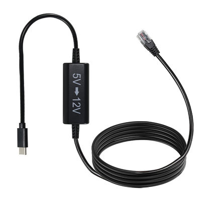 USB-Cから12Vのステップアップケーブル,右角DCプラグ - 5Vから12Vの電源変換コード,ルーター,LED,カメラ,ファン