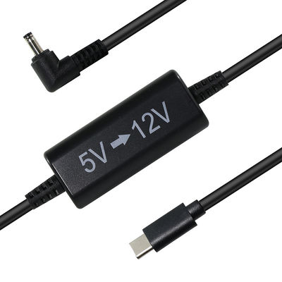 USB-Cから12Vのステップアップケーブル,右角DCプラグ - 5Vから12Vの電源変換コード,ルーター,LED,カメラ,ファン