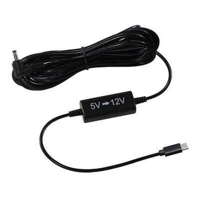 USB-Cから12Vのステップアップケーブル,右角DCプラグ - 5Vから12Vの電源変換コード,ルーター,LED,カメラ,ファン