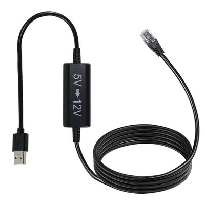 USBからRJ45イーサネット電源注入ケーブル5Vから12Vステップアップ変換器 IPカメラ,ルーター,ミニPOEデバイス