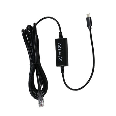 USB-C から RJ45 電源注入ケーブル -5V から 12V IP カメラ,アクセス ポイント,IoT デバイスのためのステップアップ イーサネット アダプター
