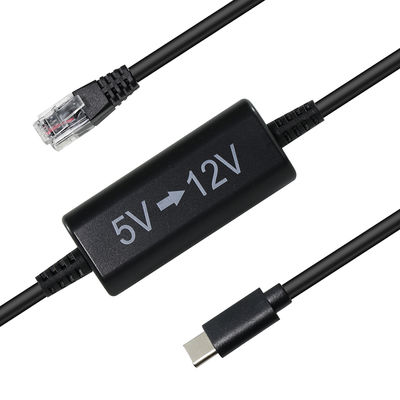 USB-C から RJ45 電源注入ケーブル -5V から 12V IP カメラ,アクセス ポイント,IoT デバイスのためのステップアップ イーサネット アダプター