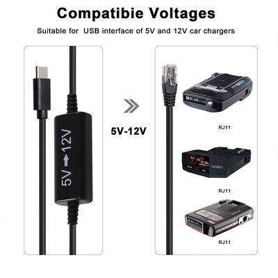 USB-C から RJ45 電源注入ケーブル -5V から 12V IP カメラ,アクセス ポイント,IoT デバイスのためのステップアップ イーサネット アダプター