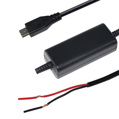 マイクロUSB - ベアワイヤー昇圧電源ケーブル - ルーター、LED、DIYプロジェクト用5V - 9V/12Vブーストコンバーターワイヤー