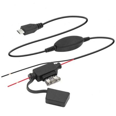 マイクロUSB降圧ケーブル 5V → 3.3V/3.7V インラインヒューズ付き