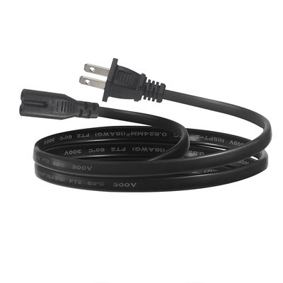 NEMA 1-15P から IEC C7 電源コード - プラットプラグ から 図8 接続ケーブル ラップトップ,DVDプレーヤー,ゲームコンソール,小型家電