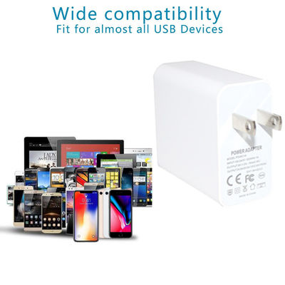 USプラグ 2ポート壁充電器 – 45W急速充電アダプター、USB-CおよびUSB-A出力、スマートフォン、タブレット、ラップトップ、自宅および旅行用