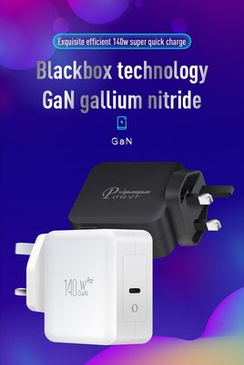 UKプラグ 140W USB-C ウォールチャージャー – ラップトップ、タブレット、Type-Cデバイス用高速充電アダプター（100～240V入力）