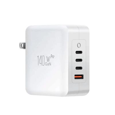 140W GaN PD 充電器 3 USB-C と 1 USB-A ポート EU AU プラグ