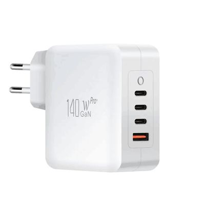 140W GaN PD 充電器 3 USB-C と 1 USB-A ポート EU AU プラグ