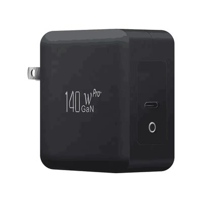 シングルUSB-Cポート付きUS 2ピン壁充電器、140W高速出力、ラップトップ/モバイル用急速充電アダプター