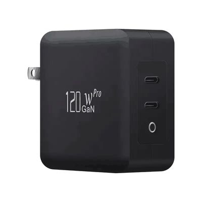 120W 双 USB-C GaN PD 充電器,US 2ピンプラグ