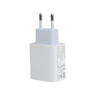 USB-CおよびUSB-Aポート付きEU 2ピン壁充電器、20Wコンパクトデュアルポート電源アダプター、携帯電話とタブレットの充電用