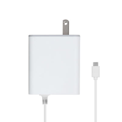 60W USB-C US 壁掛け充電器（固定ケーブル付き）、スマートフォン、タブレット、およびラップトップ用高速Type-C電源アダプター