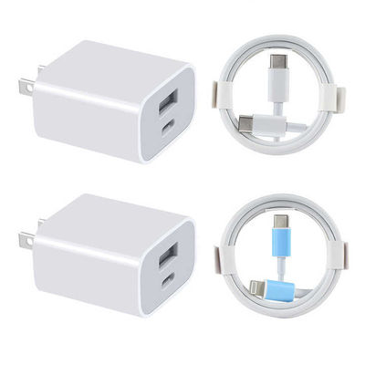 20W USB-CおよびUSB-A GaN PD充電器（ケーブル付き）