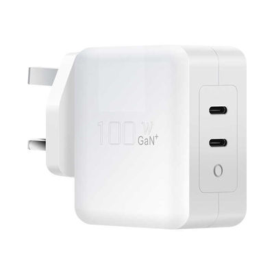 イギリス 2ピンUSB-C 充電器 双ポート 100W 高速型C 電源アダプタ ラップトップ,タブレット,スマートフォン