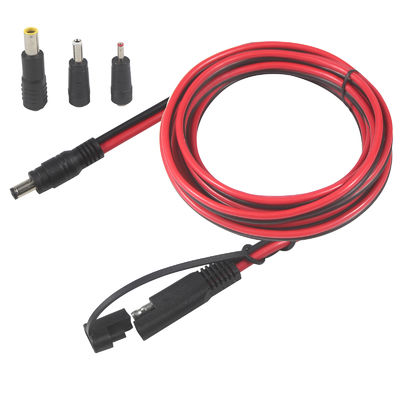 SAE - DC同軸アダプターケーブル - 6フィート 14AWG クイックリリース 接続プラグ 5.5mmx2.1mm オスジャック延長電源、自動車用8mm 2.5mm 3.5mmアダプター付き (B09N3LCJ4F)