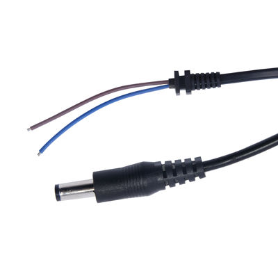 DCオス電源プラグ - 錫メッキ線ピグテールケーブル - 2.1mm x 5.5mmコネクタ、12V電源、CCTV、LEDストリップ、DIY用