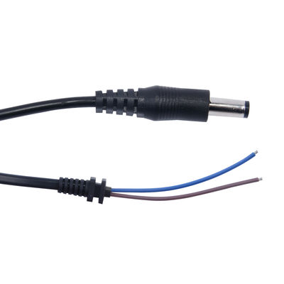 DCオス電源プラグ - 錫メッキ線ピグテールケーブル - 2.1mm x 5.5mmコネクタ、12V電源、CCTV、LEDストリップ、DIY用