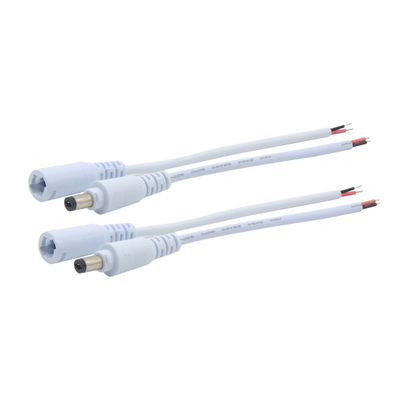DCオスプラグ/メスジャック-錫メッキむき出し線終端 - CCTV、LED、DIY用途向け5.2mm x 2.1mm電源コネクタケーブル