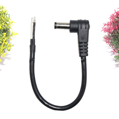 右角DC電源ソケット 5.5x2.1mm 女性ジャックから缶詰のワイヤケーブル