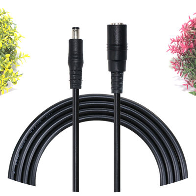 右角DC電源ソケット 5.5x2.1mm 女性ジャックから缶詰のワイヤケーブル