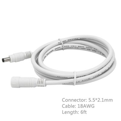 DC電源ケーブルとインライン303ローカースイッチ 5.5x2.1mm