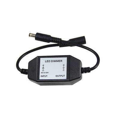 DCオス-メス電源延長ケーブル、インライン調光スイッチ付き - 12V/24V LEDストリップ、ライトバー、DIY照明用 5.5mm x 2.1mm